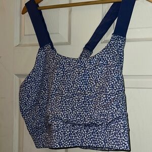 Floral Blue Women's sports top